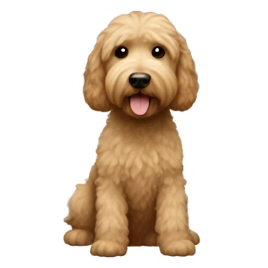 House with beige labradoodle sticker