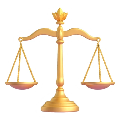 Golden scales of justice sticker