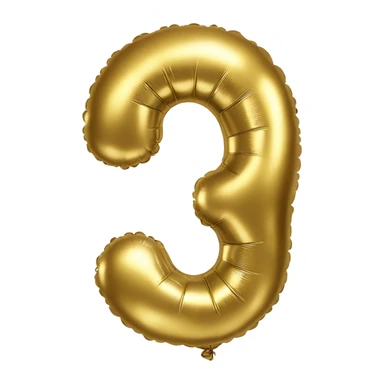 Gold-balloon-shape-number-5 sticker