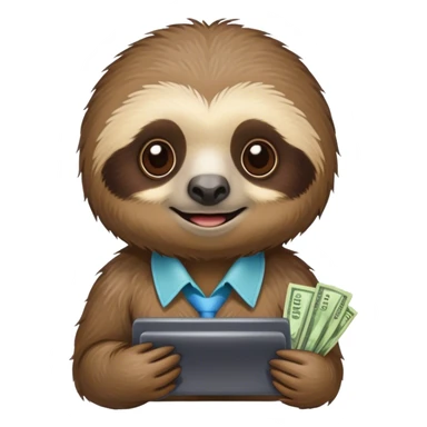 sloth cashier sticker