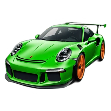 Grenouille dans une porche 911 gt3 rs verte sticker