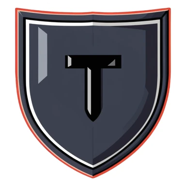 cartoonish sticker of a shield and uzi sticker