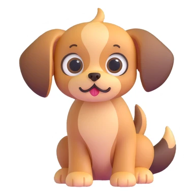 cute puppy dog with big eyes sticker
