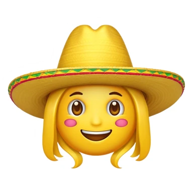 emoji with sombrero  sticker