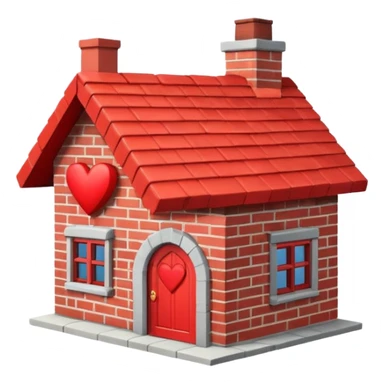 House with a heart sticker