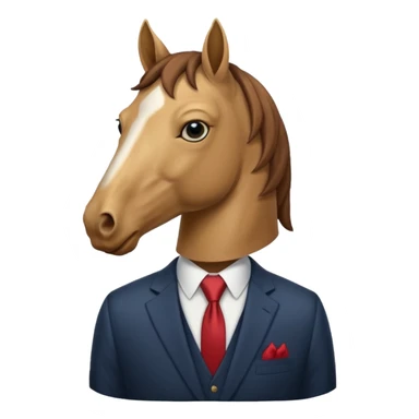 Persona con cabeza de caballo sticker