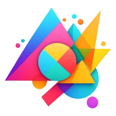 An abstract app logo  sticker