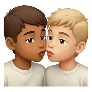 two boys kissing  sticker