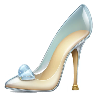 see through glass slipper sticker