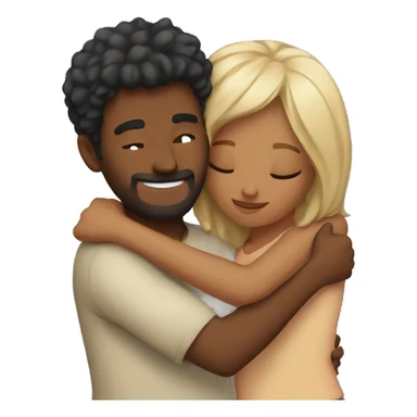 Couple cuddling sticker