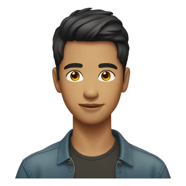 handsome boy middle cut hair filipin sticker