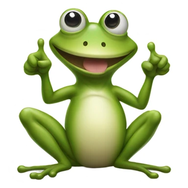 Frog giving a thumbs up sticker