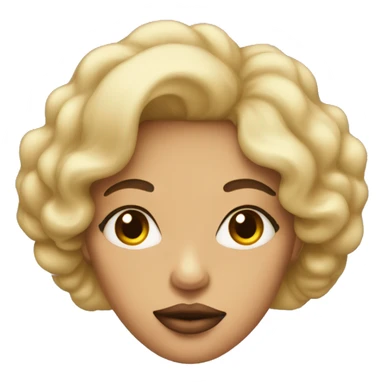 Woman with excessively large lips sticker