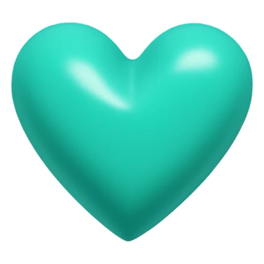 Turquoise heart sticker