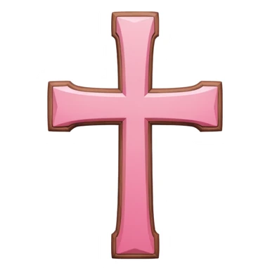 Pink cross sticker