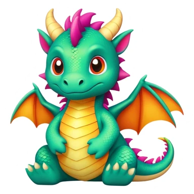 Create a super cute stuffed Animal which Looks Like a Dragon sticker