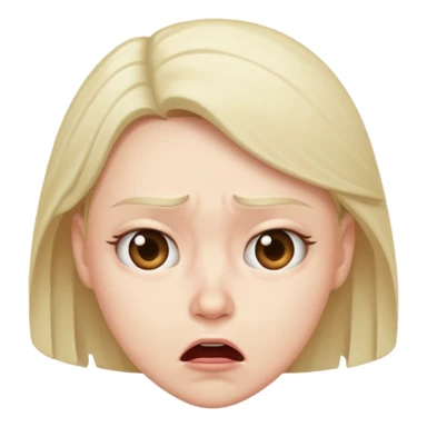 A disgusting look on the face while shaking head sticker