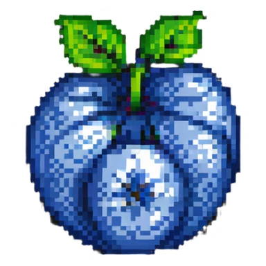 pixelated blueberry fruit sticker