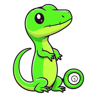 lizard with nose ring sticker