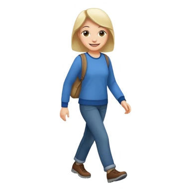 Adult with smile walking  sticker