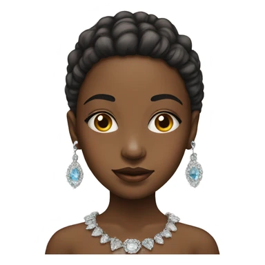 portrait of a girl with jewelry sticker