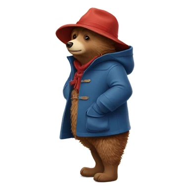 Paddington wearing winter clothes sticker
