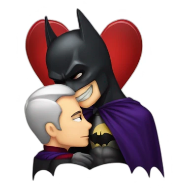 Male vampire kissing batman sticker