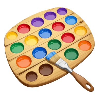 Palette with brush sticker