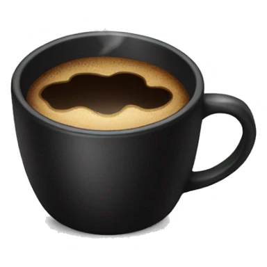 Black coffe cup sticker