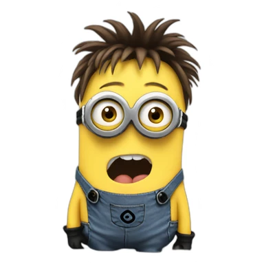 Minion doing weird stuff sticker