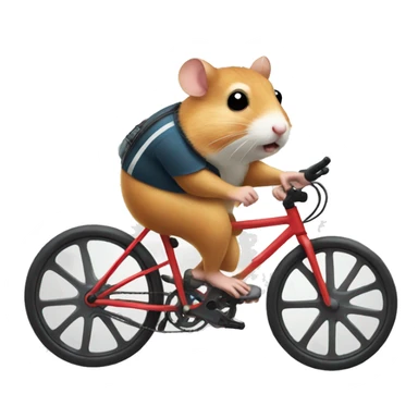 hamster cyclist sticker