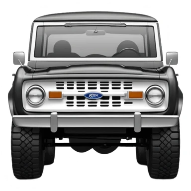 1967 Black and White 2 tone  Ford Bronco sticker