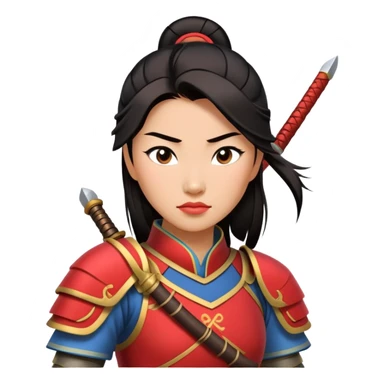 Mulan Chinese warrior woman sticker