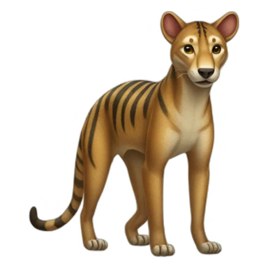 thylacine full body sticker