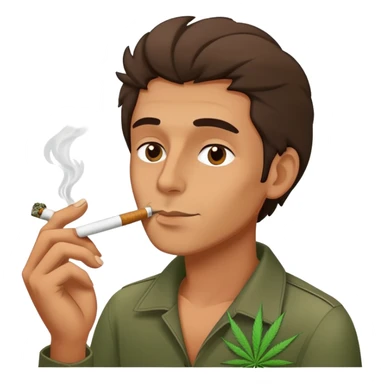 Guy Smoking Weed sticker