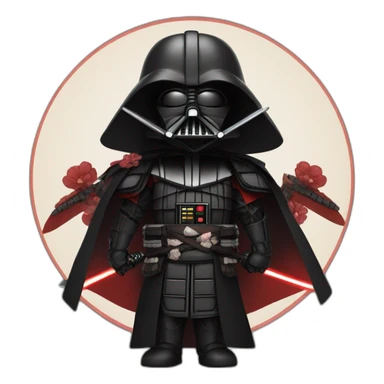 Darth Vader as a classic Japanese Samurai sticker