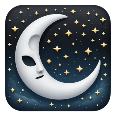 black half moon sticker