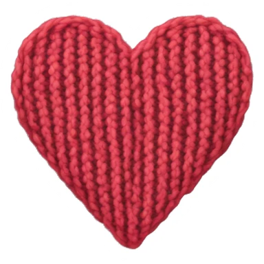 Knitted heart sticker