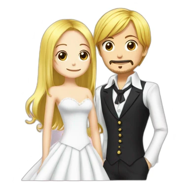 marriarge sanji et pudding sticker