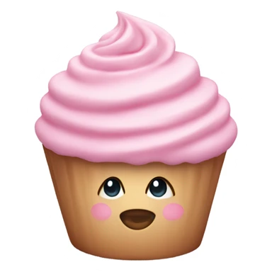 pastel pink cupcake sticker