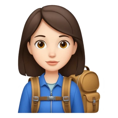 I love you heart brunette traveling  sticker