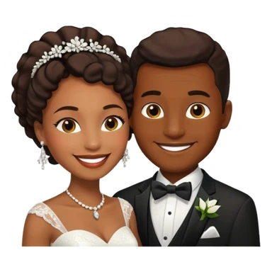 need an image of an african american wedding couple sticker