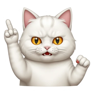 Cat middle finger sticker