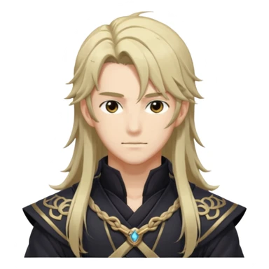 Kaeya from Genshin Impact (tall male adult) (long hair) (half body) sticker