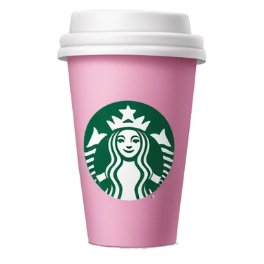 starbucks coffee cup pink logo sticker