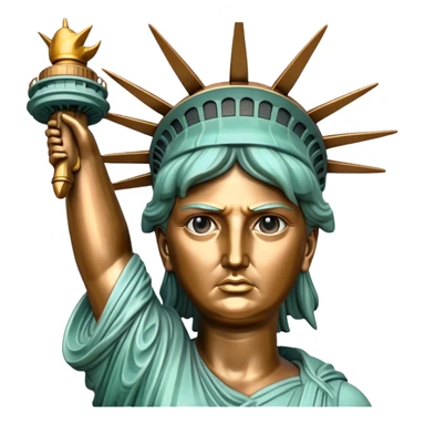 Statue of liberty with Donald Trump face sticker