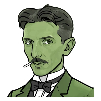 crazy Nikola Tesla sticker