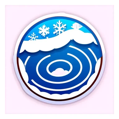 Kreis Racetrack with snow in winter sticker