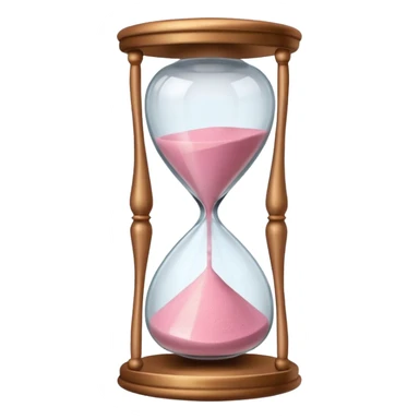 sablier rose sticker