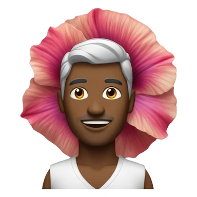 male hibiscus fan dancer sticker